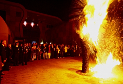 Grass tree burning ceremony at ECU